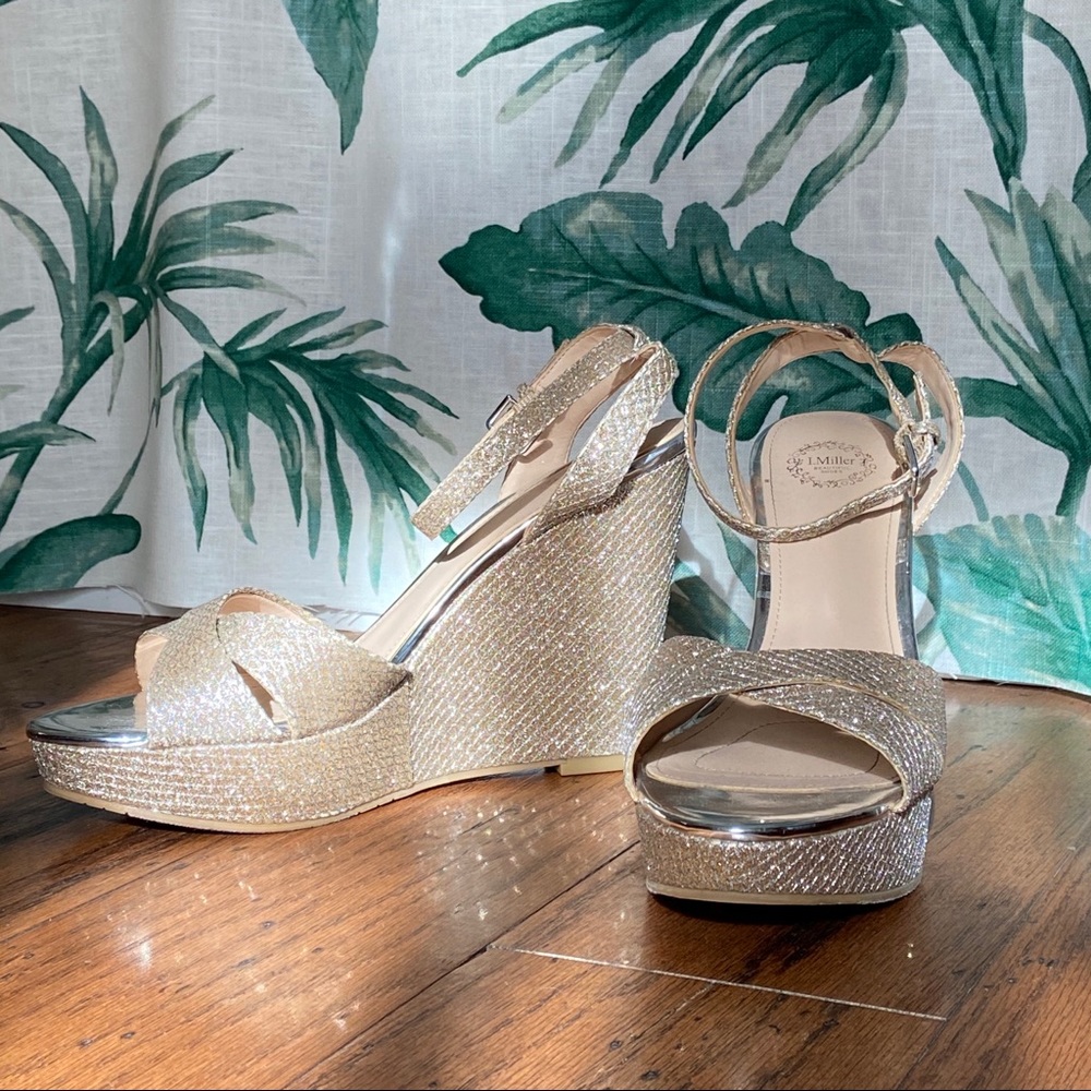 I Miller glitter wedges